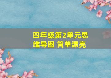 四年级第2单元思维导图 简单漂亮